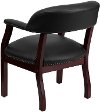Sophisticated Black Vinyl Accent Chair-3