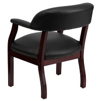 Sophisticated Black Vinyl Accent Chair-3
