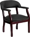 Sophisticated Black Leather Accent Chair