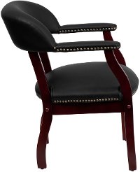 Sophisticated Black Leather Accent Chair-2
