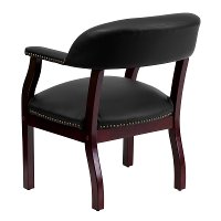 Sophisticated Black Leather Accent Chair-3