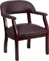 Sophisticated Burgundy Leather Accent Chair-1