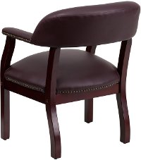 Sophisticated Burgundy Leather Accent Chair-3