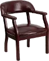 Sophisticated Burgundy Vinyl Accent Chair