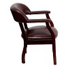 Sophisticated Burgundy Vinyl Accent Chair-2