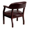 Sophisticated Burgundy Vinyl Accent Chair-3