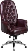 High Back Burgundy Leather Office Chair - Erico-1