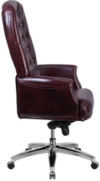 High Back Burgundy Leather Office Chair - Erico-2
