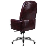 High Back Burgundy Leather Office Chair - Erico-3