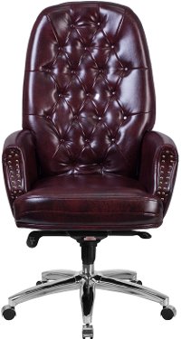 High Back Burgundy Leather Office Chair - Erico-4
