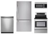 LG-33WBTM-S/S-ELE LG 4 Piece Kitchen Appliance Package with Electric Range - Stainless Steel