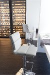 White Adjustable Bar Stool - Use