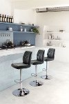 Black Leatherette Bar Stool - Willful