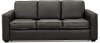 Charcoal Gray Leather-Match Queen Sofa Bed - Denver