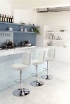 White Leatherette Bar Stool - Willful