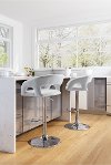 White Leatherette Bar Stool - Har-1