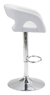 White Leatherette Bar Stool - Har-3