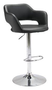Black Leatherette Bar Stool - Hyster-3