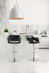 Espresso Brown Leatherette Bar Stool - Hyster