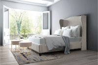 Modern Beige and Stainless Steel Stool - Bon-2