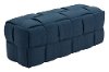 Navy Blue Woven Bench - Checks