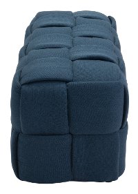 Navy Blue Woven Bench - Checks-4