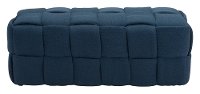 Navy Blue Woven Bench - Checks-5