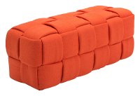 Orange Woven Bench - Checks