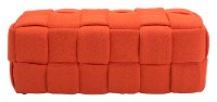 Orange Woven Bench - Checks-5