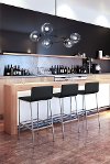 Black Leatherette Bar Stool - Marina-2