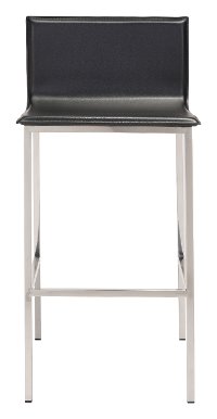 Black Leatherette Bar Stool - Marina-3