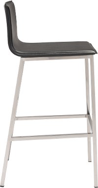 Black Leatherette Bar Stool - Marina-4