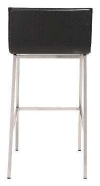 Black Leatherette Bar Stool - Marina-5