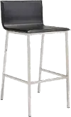 Marina Black Leatherette Bar Stools (Set of 2)