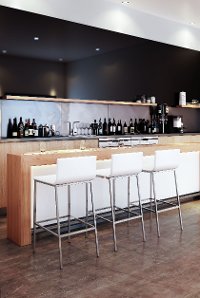 White Leatherette Bar Stool - Marina-2
