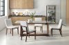 Set of 2 Beige Leatherette Dining Room Chairs - Hamilton-6
