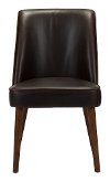 Set of 2 Brown Leatherette Dining Room Chairs - Kennedy-5