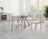Set of 2 Slatted White Dining Room Chairs - Beaumont