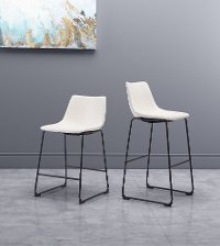 Distressed White Counter Height Stool - Smart-2