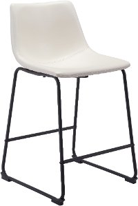 Distressed White Counter Height Stool - Smart-4