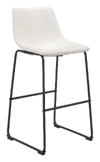 Distressed White Bar Stool - Smart