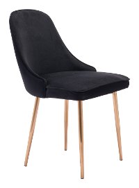 Black Velvet Dining Room Chair - Merritt