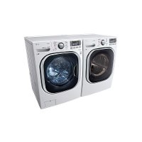 KIT LG Front Load Washer and Dryer Laundry Set - White Electric