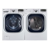 KIT LG Front Load Washer and Dryer Laundry Set - White Electric-2