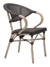 Set of 2 Dark Brown Outdoor Patio Chairs - Mareseilles