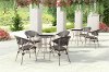 Set of 2 Dark Brown Outdoor Patio Chairs - Mareseilles-3