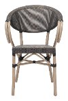 Set of 2 Dark Brown Outdoor Patio Chairs - Mareseilles-5