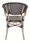 Set of 2 Dark Brown Outdoor Patio Chairs - Mareseilles-6