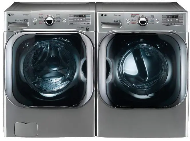 KIT LG Front Load Washer and Dryer Pair - Graphite Steel Gas, 8100-1