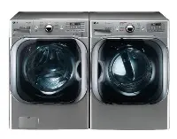 KIT LG Front Load Washer and Dryer Pair - Graphite Steel Gas, 8100